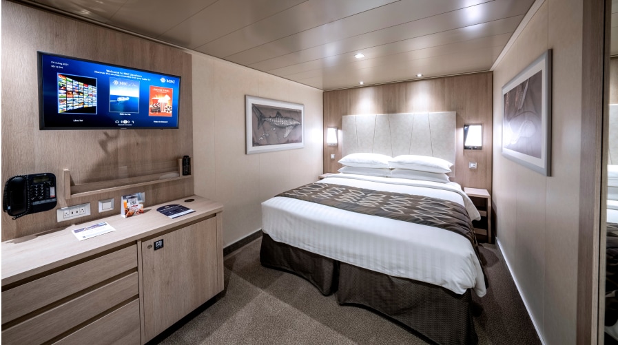 Interior stateroom on MSC Seascape Interior stateroom on MSC Seascape